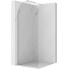 Mexen Kioto-Q tuš stena Walk-in 80 x 200 cm, prozorna 8 mm, brušeni nikel - 800-080-101-97-00-Q