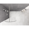 Mexen Kioto-Q tuš stena Walk-in 80 x 200 cm, prozorna 8 mm, brušeni nikel - 800-080-101-97-00-Q