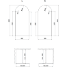 Mexen Kioto-Q ścianka prysznicowa Walk-in 90 x 200 cm, transparent 8 mm, nikiel szczotkowany - 800-090-101-97-00-Q
