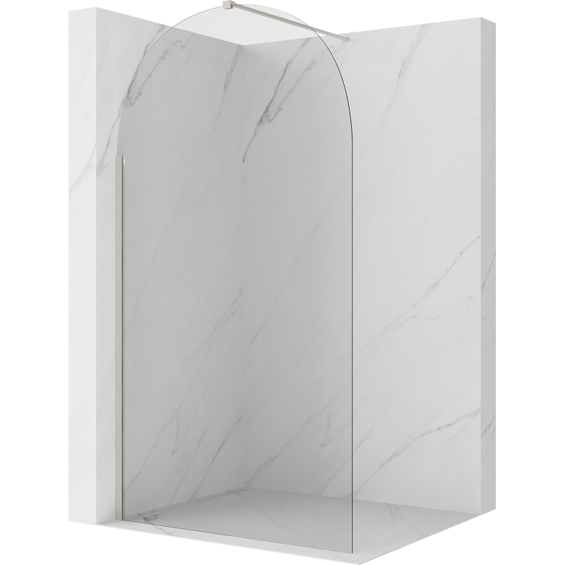 Mexen Kioto-Q ścianka prysznicowa Walk-in 100 x 200 cm, transparent 8 mm, nikiel szczotkowany - 800-100-101-97-00-Q