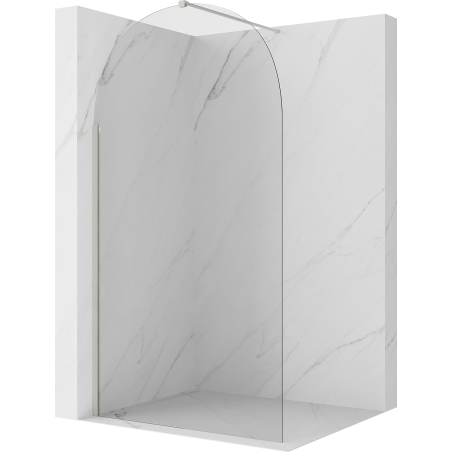 Mexen Kioto-Q Tuš pregrada Walk-in 110 x 200 cm, prozirna 8 mm, brušeni nikal - 800-110-101-97-00-Q