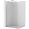 Mexen Kioto-Q Walk-in Shower Wall 110 x 200 cm, Transparent 8 mm, Brushed Nickel - 800-110-101-97-00-Q