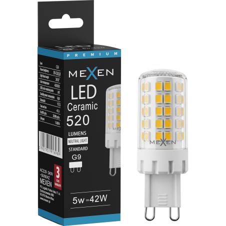 Mexen Aura Λάμπα LED ρυθμιζόμενη G9, 5W, Ουδέτερη - 4000K, 520 lm - L122-G9-0540-01