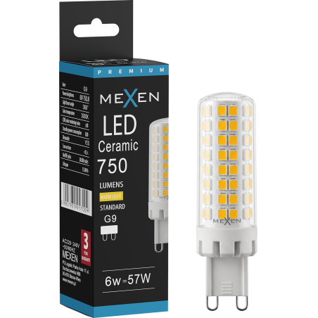 Mexen Aura Λάμπα LED με ρυθμιζόμενη ένταση G9, 6W, Θερμό - 3000K, 750 lm - L122-G9-0630-01