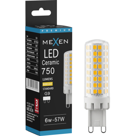 Mexen Aura Lampadina LED dimmerabile G9, 6W, Calda - 3000K, 750 lm - L122-G9-0630-01