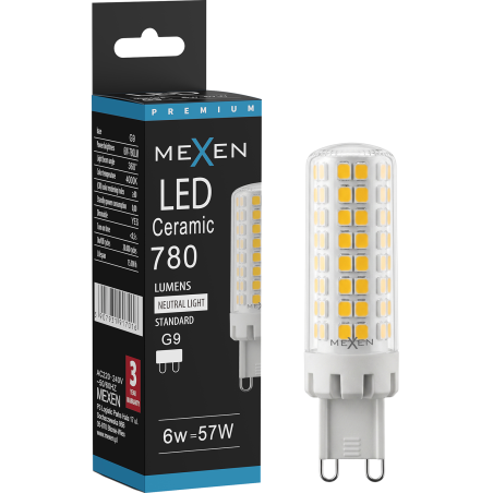 Mexen Aura Lampadina LED Dimmerabile G9, 6W, Neutro - 4000K, 780 lm - L122-G9-0640-01