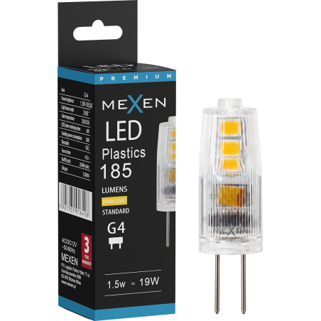 Mexen Oris LED žarnica G4, 1,5W, Topla - 3000K, 185 lm - L115-G4-0130-01