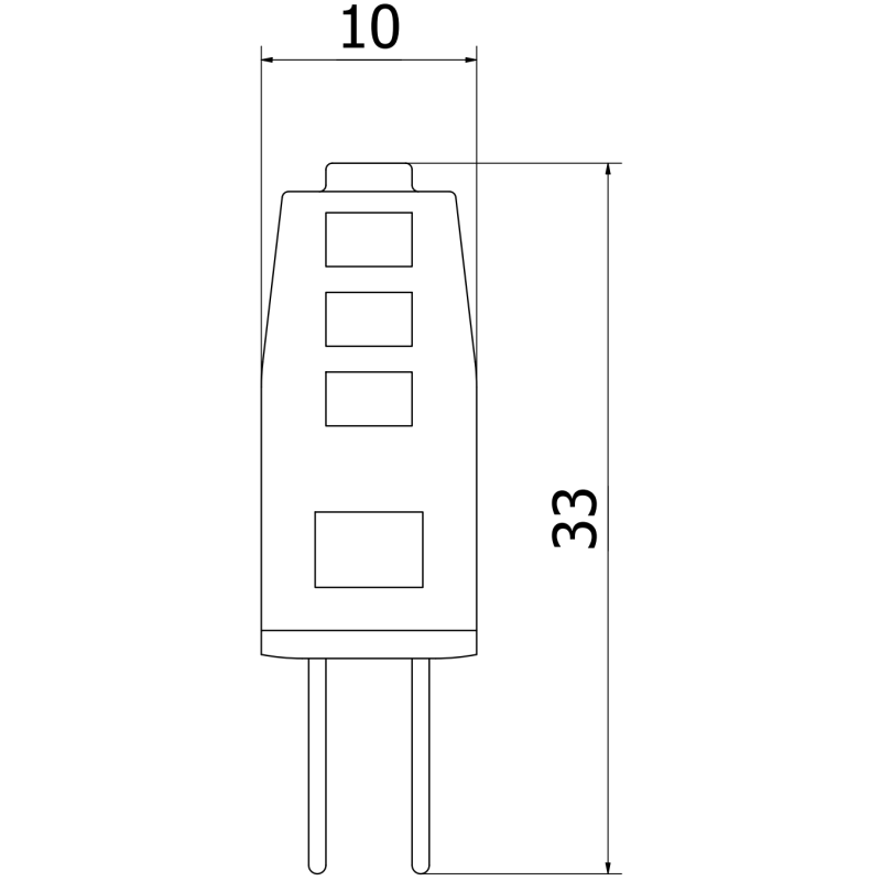 Mexen Oris żarówka LED G4, 1,5W, Neutralna - 4000K, 190 lm - L115-G4-0140-01