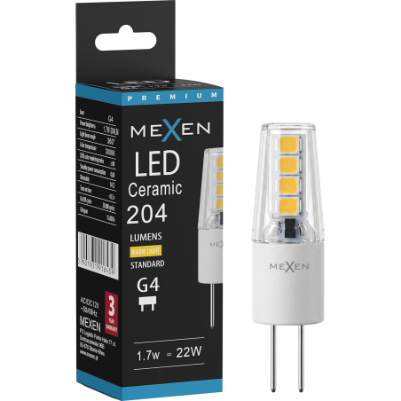 Mexen Oris LED žarulja G4, 1,7W, Topla - 3000K, 204 lm - L115-G4-0130-02