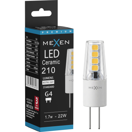 Mexen Oris żarówka LED G4, 1,7W, Neutralna - 4000K, 210 lm - L115-G4-0140-02