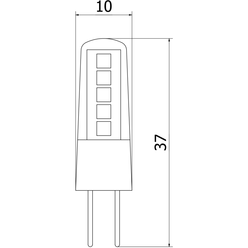 Mexen Oris żarówka LED G4, 1,7W, Neutralna - 4000K, 210 lm - L115-G4-0140-02