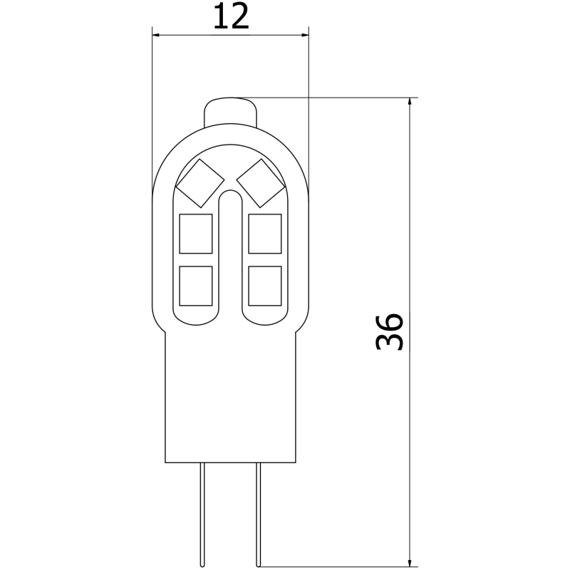 Mexen Oris żarówka LED G4, 1,5W, Zimna - 6500K, 145 lm - L115-G4-0165-03