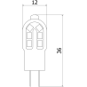 Mexen Oris żarówka LED G4, 1,5W, Zimna - 6500K, 145 lm - L115-G4-0165-03