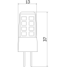 Mexen Oris żarówka LED G4, 2,5W, Ciepła - 3000K, 300 lm - L115-G4-0230-01
