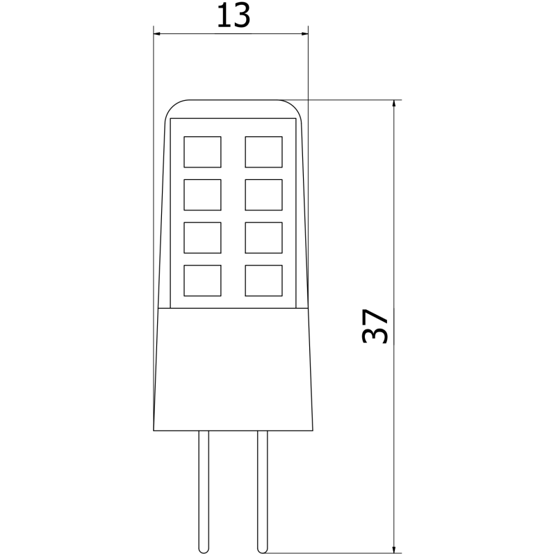 Mexen Oris żarówka LED G4, 2,5W, Zimna - 6500K, 320 lm - L115-G4-0265-01