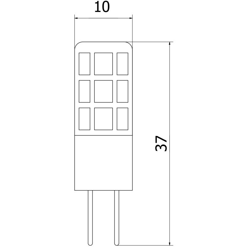 Mexen Oris żarówka LED G4, 2W, Ciepła - 3000K, 250 lm - L115-G4-0230-02