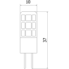 Mexen Oris żarówka LED G4, 2W, Zimna - 6500K, 260 lm - L115-G4-0265-02