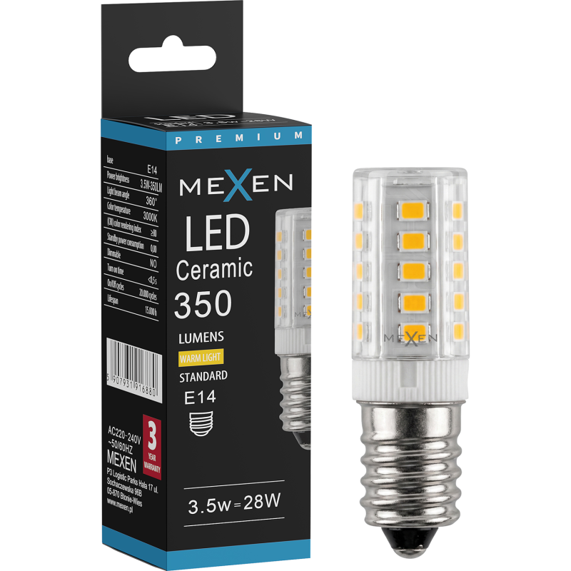 Mexen Aura Lampadina LED E14, 3,5W, Calda - 3000K, 350 lm - L121-E14-0330-01