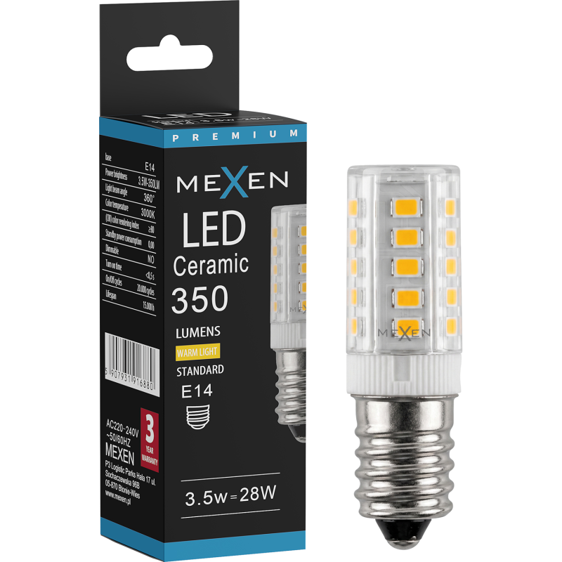 Mexen Aura LED-lampa E14, 3,5W, Varm - 3000K, 350 lm - L121-E14-0330-01