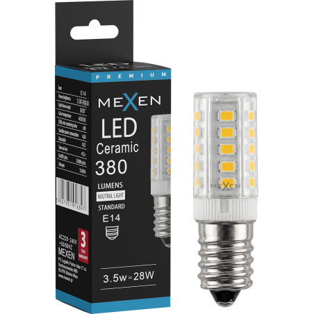 Mexen Aura LED lamppu E14, 3,5W, Neutraali - 4000K, 380 lm - L121-E14-0340-01