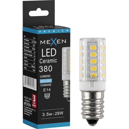 Mexen Aura żarówka LED E14, 3,5W, Zimna - 6500K, 380 lm - L121-E14-0365-01