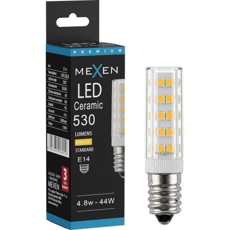 Mexen Aura Bombilla LED E14, 4,8W, Cálida - 3000K, 530 lm - L121-E14-0530-01