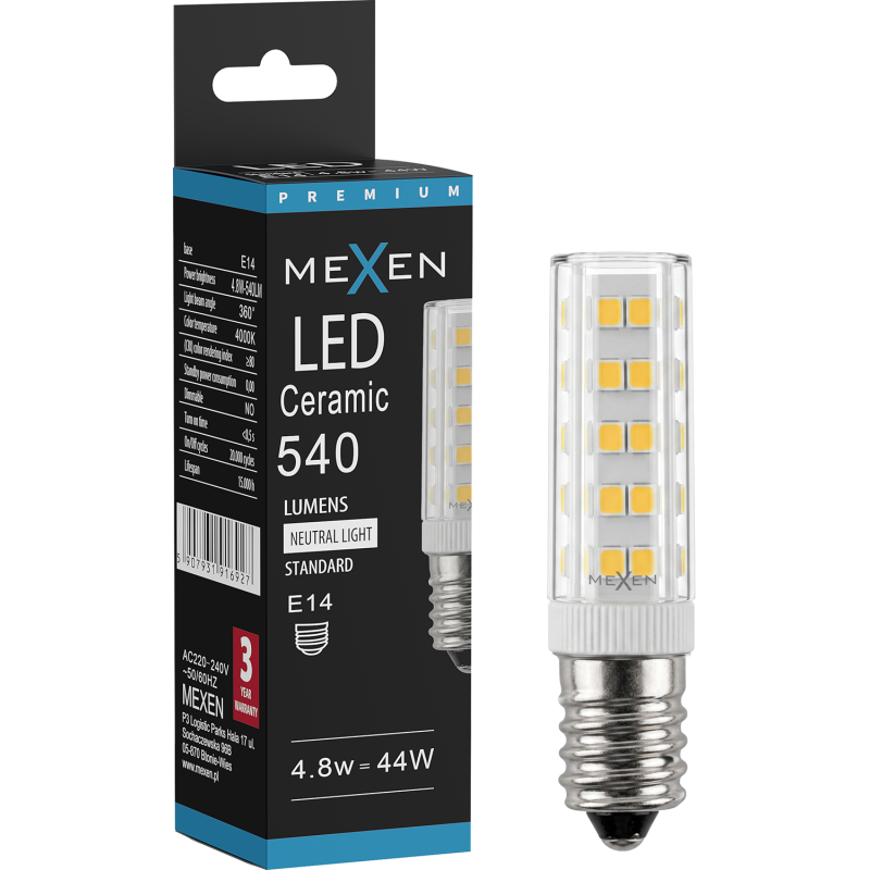 Mexen Aura LED žarnica E14, 4,8W, Nevtralna - 4000K, 540 lm - L121-E14-0540-01