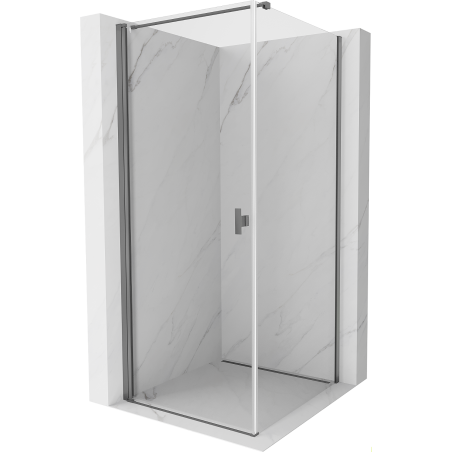 Mexen Mist-B kabina prysznicowa uchylna 75 x 75 cm, transparent, gun metal - 8A2T-075-075-95-00