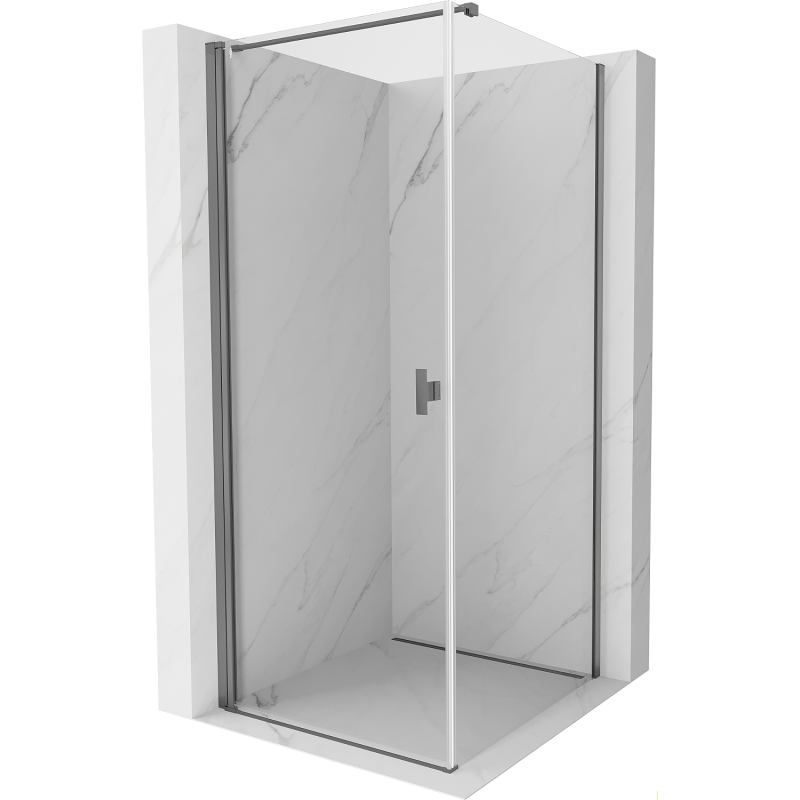 Mexen Mist-B kabina prysznicowa uchylna 80 x 80 cm, transparent, gun metal - 8A2T-080-080-95-00