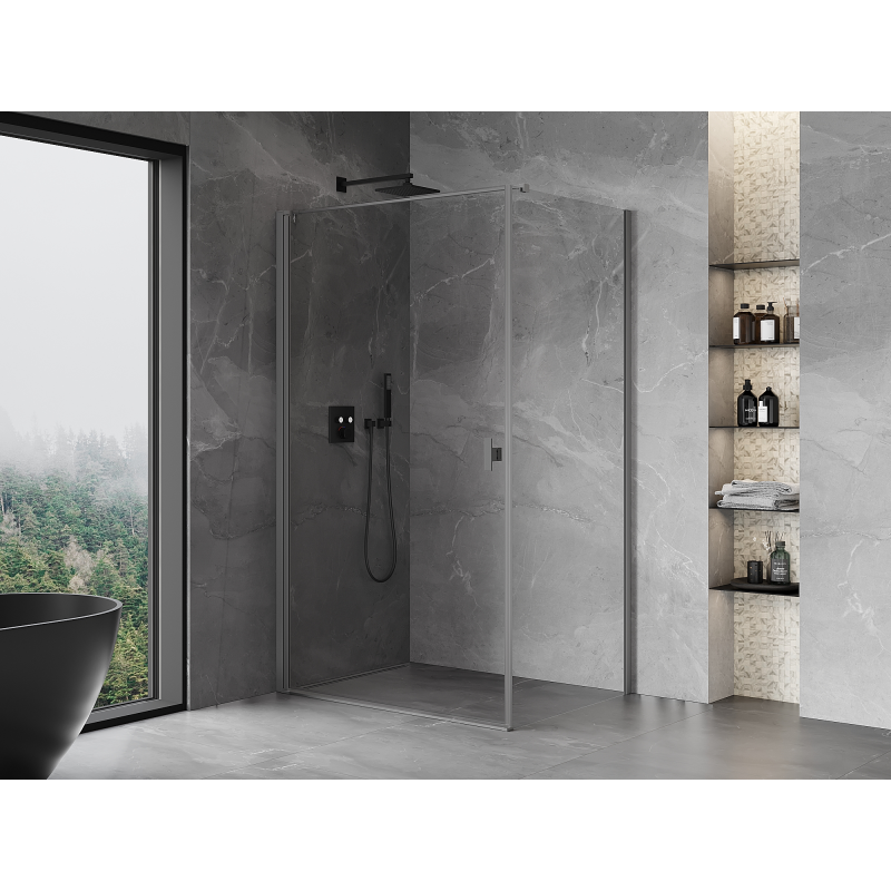 Mexen Mist-B kabina prysznicowa uchylna 100 x 110 cm, transparent, gun metal - 8A2T-100-110-95-00