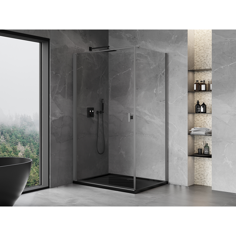 Mexen Mist-B kabina prysznicowa uchylna 70 x 120 cm, transparent, gun metal - 8A2T-070-120-95-00