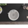 Mexen Diego granite kitchen sink 1-bowl with Duero kitchen faucet, white - 6512-20-671600-00