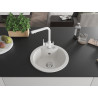 Mexen Diego granit gootsteen 1-kamer met keukenmengkraan Duero, wit - 6512-20-671600-20