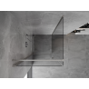 Mexen Mist-B cabina doccia battente 90 x 90 cm, trasparente, nichel spazzolato - 8A2T-090-090-97-00