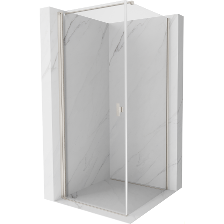 Mexen Mist-B kabina prysznicowa uchylna 90 x 90 cm, transparent, nikiel szczotkowany - 8A2T-090-090-97-00