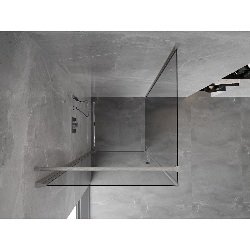 Mexen Mist-B kabina prysznicowa uchylna 95 x 95 cm, transparent, nikiel szczotkowany - 8A2T-095-095-97-00