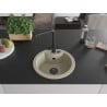Mexen Diego fregadero de granito de 1 cuenca con grifo de cocina Duero, beige - 6512-69-671600-70