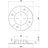 Mexen UniC wspornik tarasowy regulowany pod płyty 27-36 mm - C9902-027-036