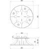 Mexen UniC wspornik tarasowy regulowany pod płyty 66-145 mm - C9902-066-145