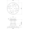Mexen UniC soporte regulable para terraza bajo platos 140-220 mm - C9902-140-220