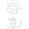Mexen UniC supporto regolabile per terrazza per piastre 140-220 mm - C9902-140-220