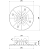 Mexen UniC självutjämnande justerbart terrassstöd för plattor 45-80 mm - C9903-045-080