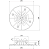 Mexen UniC supporto regolabile autolivellante per terrazze per piastre 45-80 mm - C9903-045-080