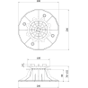 Mexen UniC iseenesest tasanduv reguleeritav terrassitugi plaatidele 76-155 mm - C9903-076-155