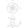 Mexen UniC selbstnivellierender, höhenverstellbarer Terrassenfuß für Platten 150-230 mm - C9903-150-230