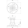Mexen UniC wspornik tarasowy regulowany samopoziomujący pod płyty 150-230 mm - C9903-150-230