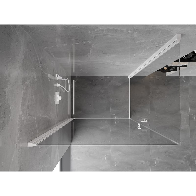 Mexen Mist-B Duo kabina prysznicowa uchylna 100 x 90 cm, transparent, biała - 8A2-100-090-20-00
