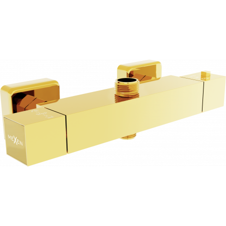 Mexen Cube miscelatore doccia termostatico, oro - 77250-50