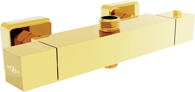 Mexen Cube miscelatore doccia termostatico, oro - 77250-50