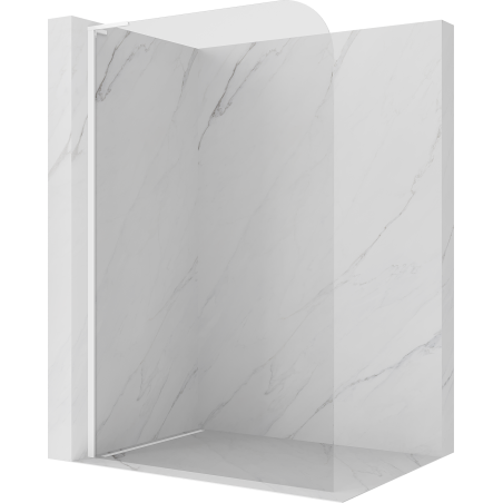 Mexen Kioto-P L tuš stena Walk-in 100 x 200 cm, prozorna 8 mm, bela - 800-100-103-20-00-P